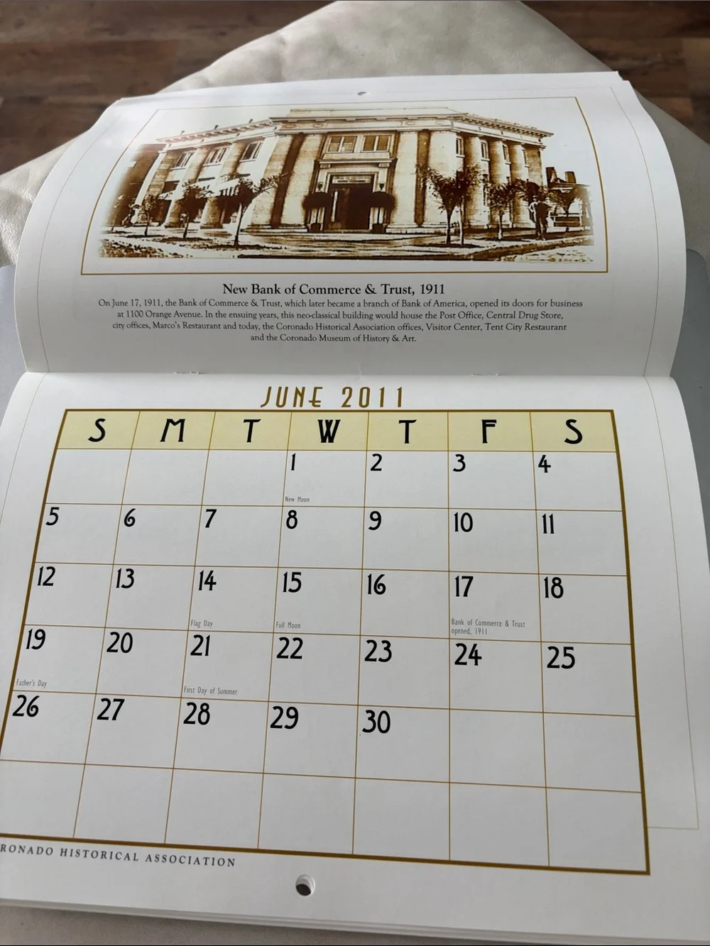 NIP 2011 CALENDAR CORONADO HISTORICAL ASSOCIATION